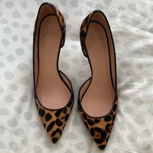 Jcrew Leopard D’Orsay Heels